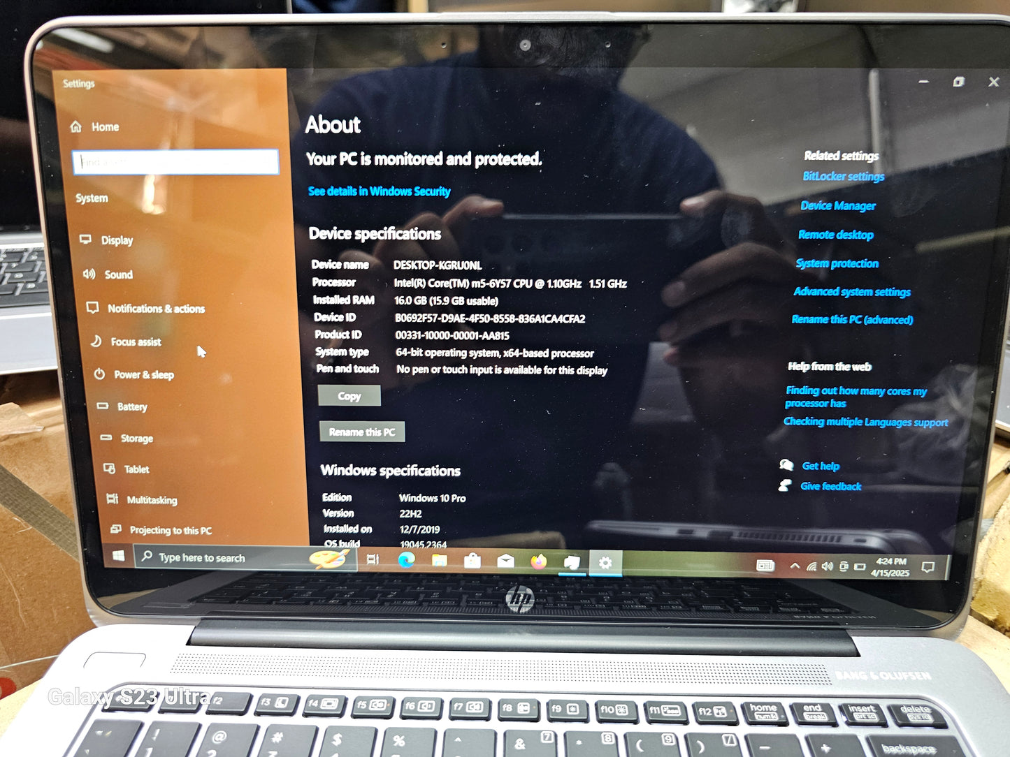 "HP EliteBook 1030 G1 - Core M5 8th Gen | 8GB RAM | 256GB SSD M.2 NVMe | 13.1'' Display | USA Imported"